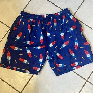 Mens Free Planet swim trunks. Size L